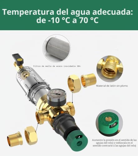 Filtros de retrolavado con reductor para proteger la tubería doméstica de sedimentos 5