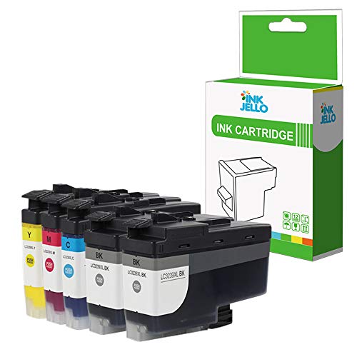 InkJello Compatible Ink Cartridge Replacement for Brother HL - J6000DW J6100DW MFC - J5945DW J6945DW J6947DW LC3239XL (Black/Cyan/Magenta/Yellow, 5-Pack)