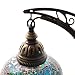 Asylove Turkish Moon Lamp, Mosaic Moroccan Table Lighting, Standing Turkish Lamp, Decor Home Floor Lighting Accessory, Total Dim. 7.5 x 11 x 18 inches (Blue)