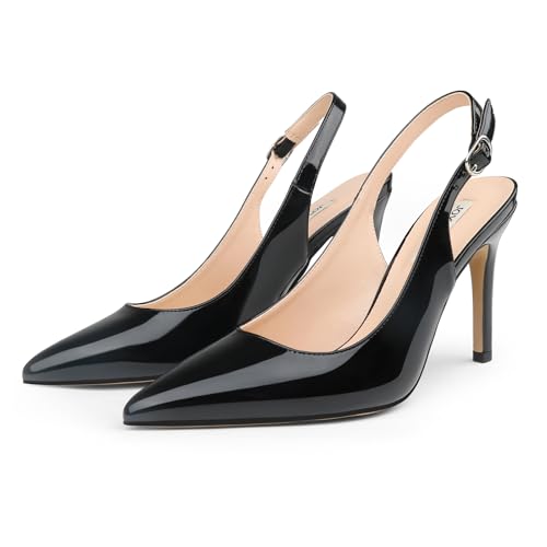 Image of JOY IN LOVE Womens Slingback High Heels Stiletto Pointed Closed Toe Pumps