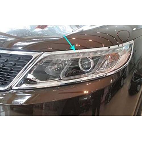 Enjoliveurs de phares Kia Sorento 2013-2014 en ABS chromé pour avant du véhicule