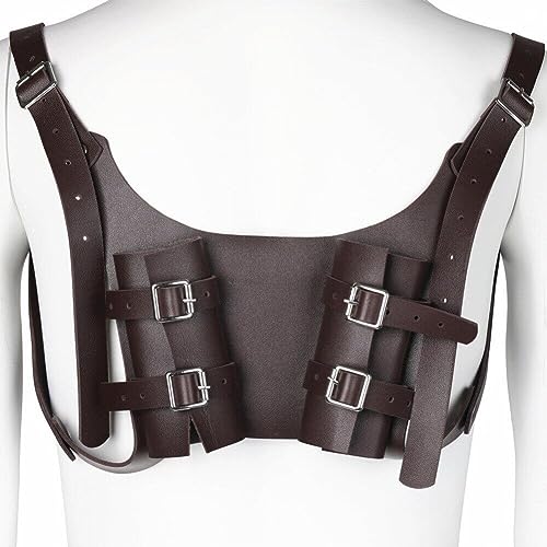 Support D'épée À Sangle Réglable et Double Fourreau Viking en Cuir PU - 5