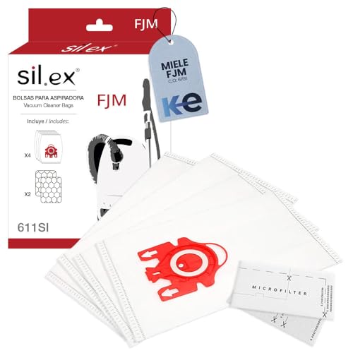 Silex Pacco da 4 Sacchetti per Aspirapolvere Compatibili con Aspirapolvere