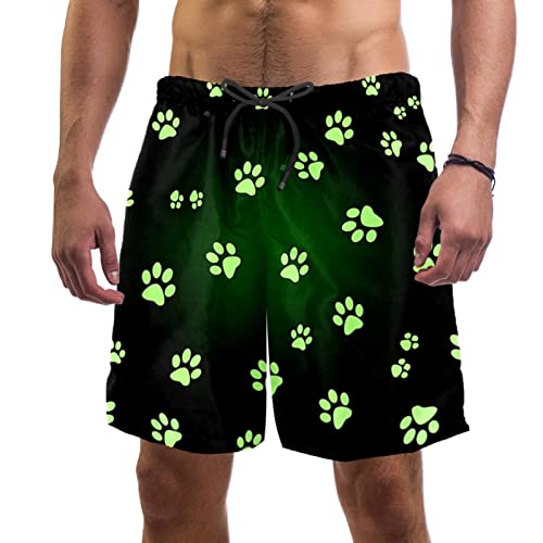Maillots de bain pour hommes empreintes de pattes pour la plage
