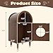 Pasirou Cat Litter Box Enclosure, 2-in-1 Condo Cat Bed, Cat Shelter Furniture with 2-Level Haven for 2 Cats, Cute Cats Condo for Sleeping, Espresso