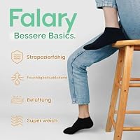 FALARY Sneaker Socken Herren 47-50 Kurze Sneakersocken Damen Baumwolle 24 Paar Sportsocken Halbsocken Socks Unisex Schwarz – Ansicht 5