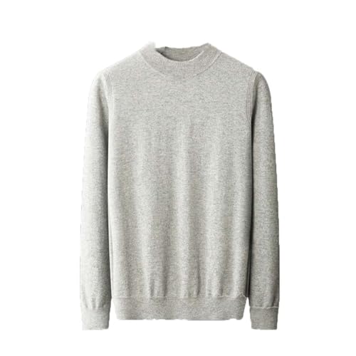 Men 100% Solid Cashmere Cold Proof Blouse Round Neck Solid Color Pullover Sweater