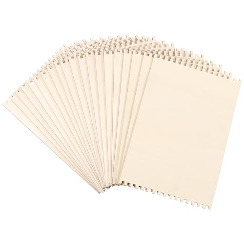 20 Pcs Beginners Wooden Loom, Cardboard Weaving Loom Kit for Kids Adults, Notched Weaving Loom Basket Weaving Loom Tools, Weaving Boards Jewelry Art Craft Crochet Knitting Teaching Educational, 6 x 9