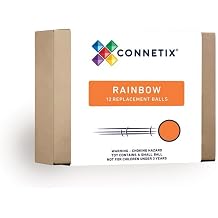 CONNETIX Magnetic Tiles Rainbow Ball Pack, 12 Pieces
