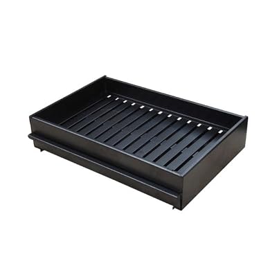 MF - Bandeja Metálica para Barbacoa con Cajón Recoge Cenizas - Metal Rack 45x35x11 cm