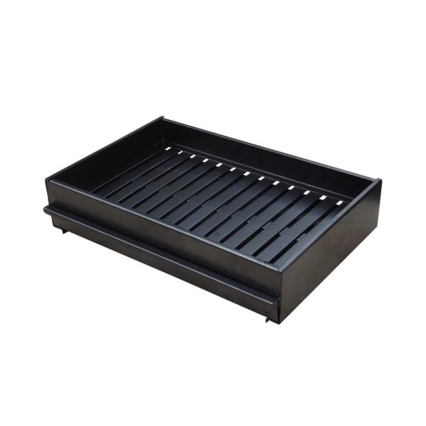 MF - Bandeja Metálica para Barbacoa con Cajón Recoge Cenizas - Metal Rack 45x35x11 cm