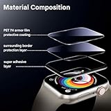 UniqueMe for Apple Watch Series SE/6/5/4 Screen Protector 44mm - 2 Pack [Strong Asorption] [Ceramic Film Not Glass] Bubble-Free Anti-Scratch HD Clear Cover Soft Film iWatch Easy Installation - Image 6