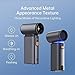JISULIFE Portable Handheld Turbo Fan, 100 Speeds Adjustable Mini Personal Fan, 9000mAh USB Rechargeable Battery Operated, LED Display, Metal Shell with Accessories Gifts for Men Women Travel- Grey