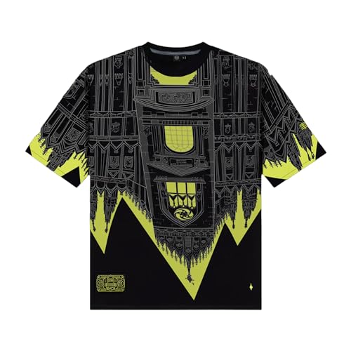 Bench Duomo Herren T-Shirt Over Tee Schwarz/Limette