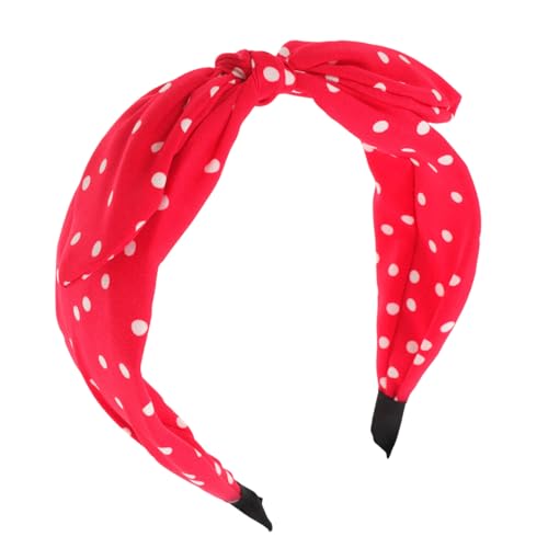 OATIPHO Tabilla Para La Cabeza De Arco Para Mujeres Diademas Anudadas Orejas De Conejo Lindas Diademas De Moda Accesorios Para El Cabello Del Reverencia Para Mujeres Y Niñas Rojo