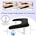 Manicure Arm Rest for Nails Tech: U-shaped Adjustable Nail Armrest - Black PU Leather Hand Stand Rest for Manicurists