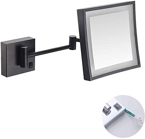 Miroir de maquillage LED extensible à zoom 3X pour un tracé parfait et rasage précis au millimètre
