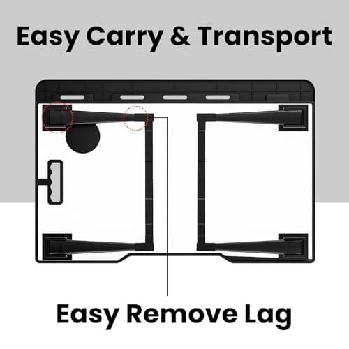Image of Laptop Table Smart Multipurpose Foldable Laptop Table with Cup Holder, Study Table, Bed Table, Breakfast Table, Foldable and Portable /Ergonomic & Rounded Edges /Non-Slip Legs (COTTED BK)