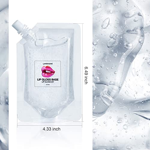 Eakroo 2Pcs Moisturize Lip Gloss Base, Lip Gloss Base Oil Material Lip Makeup Primers, Non-Stick Lipstick Primer For Diy Handmade Lip Balms Lip Gloss -100G (2Pack 100Ml) #TOP6