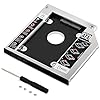 GeekerChip SATA SSD Hard Drive Caddy Support, 9.5 mm SATA 2.5" HDD Disque Drive Adapter SSD Bay Drive pour MacBook Pro iMac