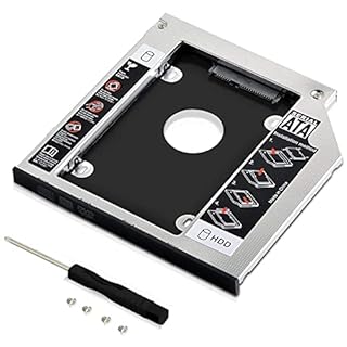 GeekerChip SATA SSD Hard Drive Caddy Support, 9.5 mm SATA 2.5" HDD Disque Drive Adapter SSD Bay Drive pour MacBook Pro iMac
