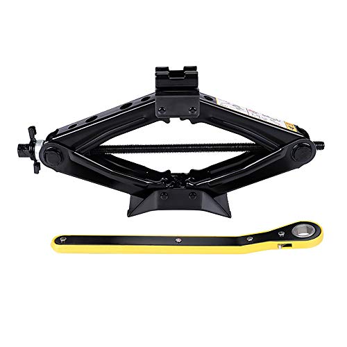 HEWXWX Gato De Tijera para AutomóVil, 1.5T / 2T Gato HidráUlico De Piso Herramienta De Cambio De Llantas Manual Engrosada con Llave De Trinquete Adecuado para La MayoríA De Los VehíCulos,1.5T-Black