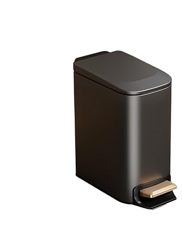 Miniatura 8 de Contenedor de residuos Cubo De Basura Con Tapa para Baño, Cubo Interior De Acero Inoxidable De 6L, Con Pedal De Paso, Estrecho, De Metal, Delgado