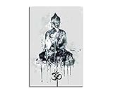 Paul Sinus Art Harmony 90x60cm Aquarell Art Wandbild auf Leinwand fertig gerahmt Original Unikat