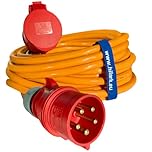 CEE IP44 Rallonge électrique en Polyuréthane H07BQ-F 5g4 mm2 32A Orange 50m