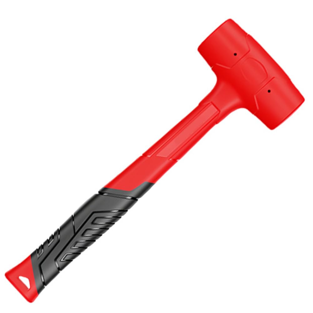 Jnchdghwa As Shown Insulated Handle, Non-Slip Grip Double-Sided Rubber Hammer For Woodworking 2 Lbs