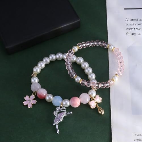 Image of Ballerina Bracelet Dance Recital Bracelet Ballerina Blue Bracelet Cute Ballerina Dance Beaded Bracelet Ballerina Friendship Bracelets Ballerina Party Jewellery