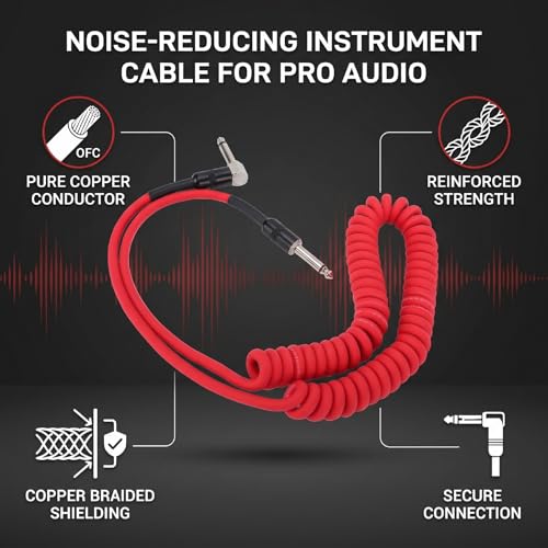 Cable de guitarra de 6,5mm Fafeicy blindado para amplificador y pedal 7