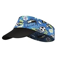 IPENNY Kinder Visor Cap Sonnenhut für Mädchen und Jungen Unisex UV-Schutz Sommerhut Breiter Krempe UPF50+ Atmungsaktives Schnelltrocknend Schweißband Verstellbarer Schirmmütze Sommermütze