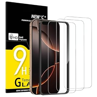 NEW'C 3 Stück für iPhone 17, 17 Pro, iPhone 16 Pro für Panzerglas (6,3 Zoll), Frei von Kratzern, 9H Härte, HD Displayschutzfolie, Ultra-klar, Ultrabeständig -Einfaches Installationswerkzeug enthalten