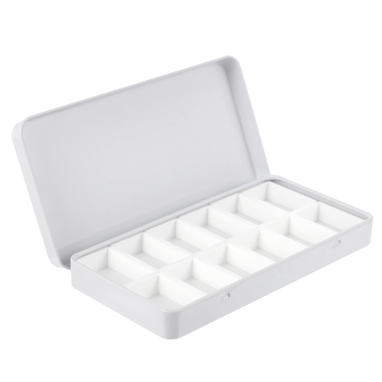BATLAM Paleta de latas de Acuarela, Caja de Paleta de Pintura, 24 paletas de Acuarela herméticas a Prueba de Fugas de 1 ml para Acuarela, Gouache, Pintura acrílica, Blanco (Blanco 4)