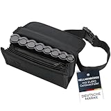 HMF Kellner Geldbörse mit verstellbarem Gürtel, Kellnertasche mit Euro-Geldwechsler und Reißverschlussfach | 20,5 x 10 x 6,5 cm | Schwarz