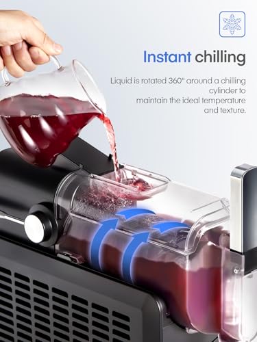 FOHERE Slush Maschine 2L für zu Hause, keine Eiswürfel erforderlich, Selbstreinigung, 5-in-1 Slushie Maschine mit 5 Einstellungen für Slush, Cocktail, Frappé, Milchshake, Wein, Quickfreeze-Technology – Bild 3