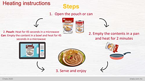 Chata Refried Beans Chorizo & Cheese Can | Practical + Delicious | Ready-To-Eat | No Preservatives | 14.8 Ounce (Pack Of 1) #TOP3