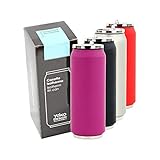 500 ml YOKO DESIGN 1304 Lata isotérmica Doble Pared Acero Inoxidable 7 cm 500 ml, Acero Inoxidable, Morado, 19 x 7 x 7 cm