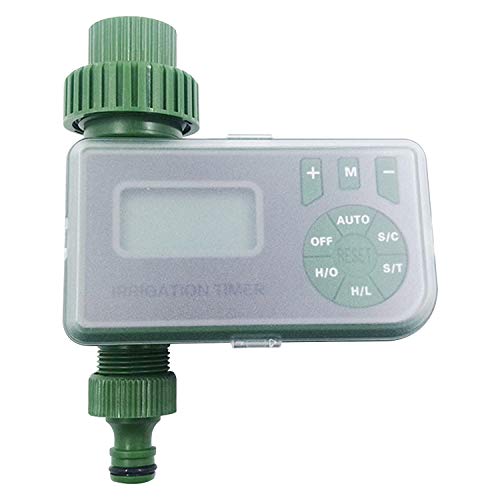 Fesjoy Automatic Plant Waterers,Irrigation Water Timer Controller Garden Electronic Programmable Automatic Watering Timer Waterproof Water Faucet To Hose Timer with LCD Display for Outdoor Parterre