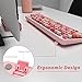 Pink Wireless Keyboard and Mouse, KOOTOP Cute Pink Keyboard and Mouse, 2.4G Wireless Keyboard Pink with Retro Round Keycap for PC, Mac, Laptop,Tablet,Computer Windows (Pink)