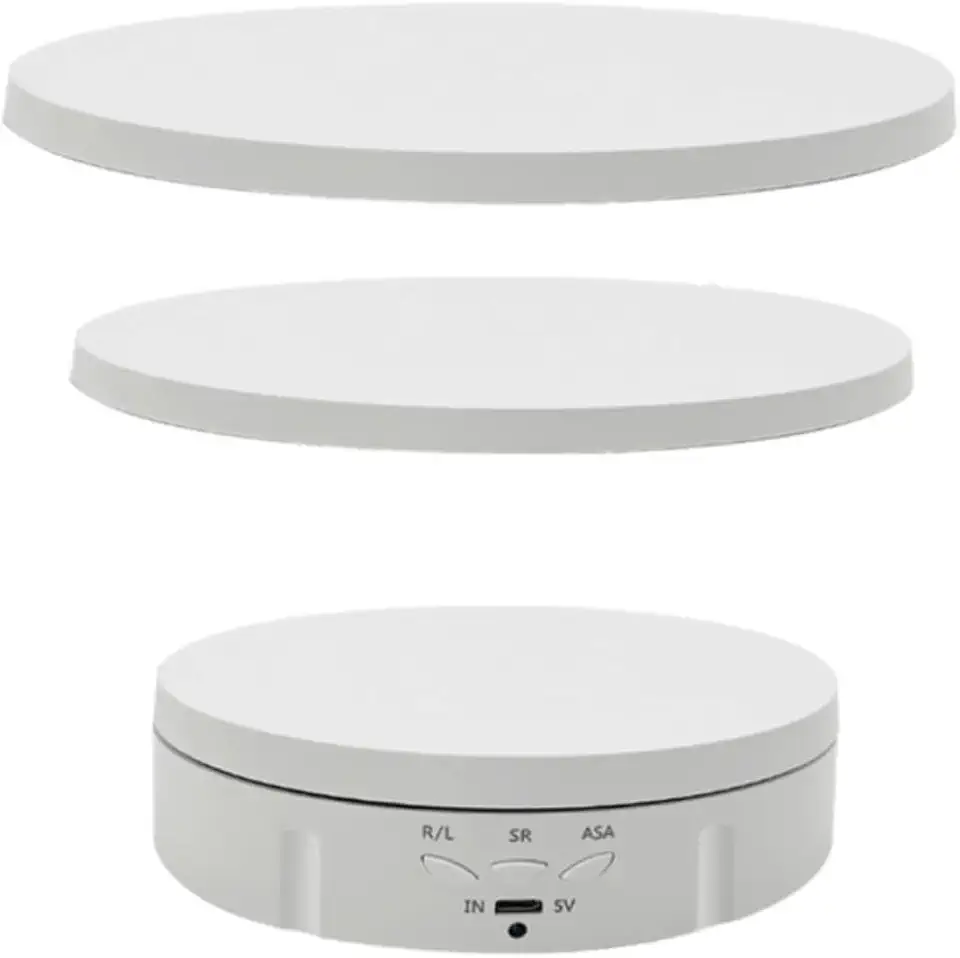 Suporte Giratorio para Fotografia 360 Eletrico Plataforna 3 tamanhos Alternáveis Vitrine Loja