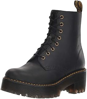 Dr. Martens Women's Shriver Hi Fashion Boot, Black Burnished Wyoming, 7