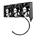 Produktbild euroharry Grafikkarten-Lüfter3 x 92 mm -Hoher Luftstrom Lüfter, -PCI-Halterung Kühler - GPU-Lüfter unterstützt 5 V, 7V,12V unterstützt unterstützt Support Mainboard sys_fan Schnittstelle
