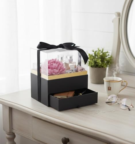 Boîte cadeau noire avec tiroir pour protéger et sublimer vos créations