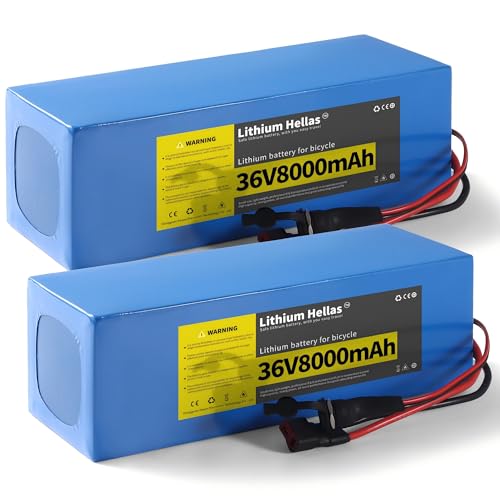 Lithium Hellas 36V 8Ah Ebike Battery 2 Pack, 36 Volt