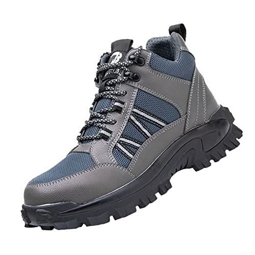 Zapatos De Trabajo con Punta De Material Compuesto,La Suela Está DiseñAda con Una Textura Especial, Que Tiene Buena Resistencia Al Deslizamiento Y Al Desgaste,Gris_38 Cover