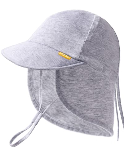 FURTALK Baby Sun Hat UPF 50+ UV Ray Sun Protection Cotton Toddler Hats for Boys Girls Grey