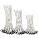 Simoda 300 Pcs Low Smoke Eco Natural Candle Wick Pre-Waxed Wick with Sustainers Tabs Candle Making Kit Supplies,DIY Candle Crafts,10cm/4in,15cm/6in and 20cm/8in Long