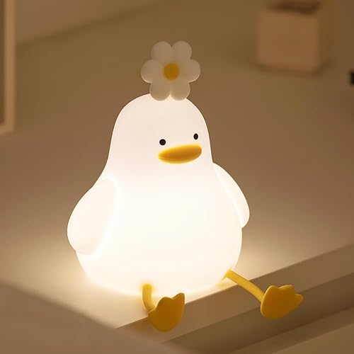 MICLETT Capybara - Luz nocturna portátil, recargable por USB, lámpara de control táctil, luz nocturna de silicona con función de temporizador para